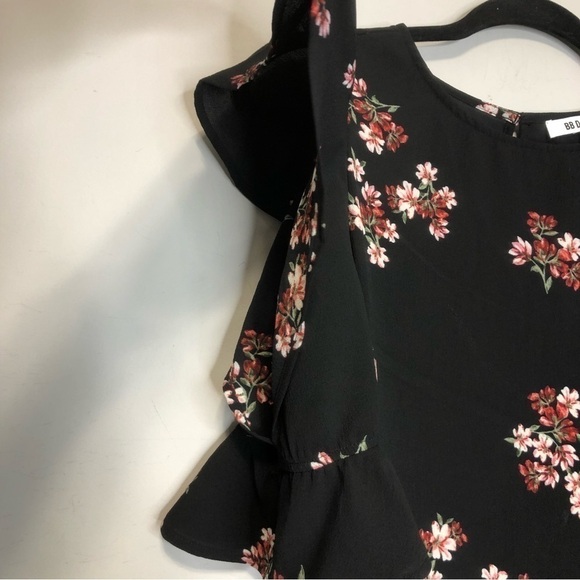 Bb Dakota By Your Sleeve Cold Shoulder Floral Blouse, size XS - Picture 4 of 11